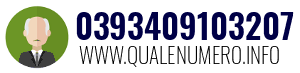 Numero di telefono 0393409103207 0393409103207