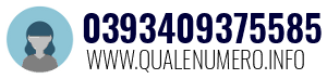 Numero di telefono 0393409375585 0393409375585