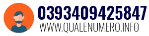 Numero di telefono 0393409425847 0393409425847