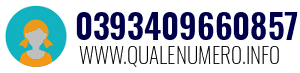 Numero di telefono 0393409660857 0393409660857