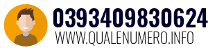 Numero di telefono 0393409830624 0393409830624