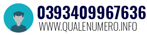 Numero di telefono 0393409967636 0393409967636