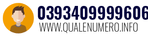 Numero di telefono 0393409999606 0393409999606