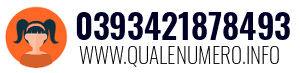 Numero di telefono 0393421878493 0393421878493