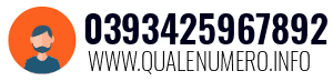 Numero di telefono 0393425967892 0393425967892