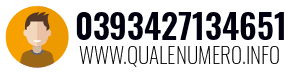 Numero di telefono 0393427134651 0393427134651
