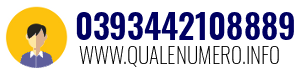 Numero di telefono 0393442108889 0393442108889