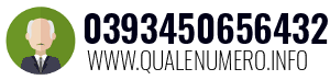 Numero di telefono 0393450656432 0393450656432