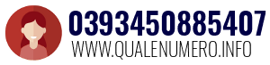 Numero di telefono 0393450885407 0393450885407