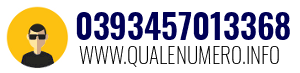 Numero di telefono 0393457013368 0393457013368