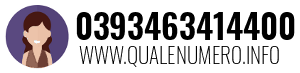 Numero di telefono 0393463414400 0393463414400