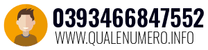 Numero di telefono 0393466847552 0393466847552