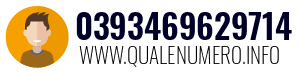 Numero di telefono 0393469629714 0393469629714