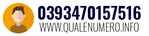 Numero di telefono 0393470157516 0393470157516