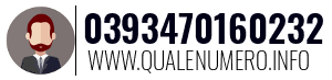 Numero di telefono 0393470160232 0393470160232