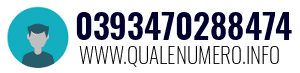 Numero di telefono 0393470288474 0393470288474