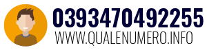 Numero di telefono 0393470492255 0393470492255