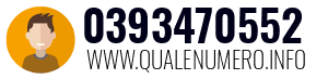 Numero di telefono 0393470552 0393470552