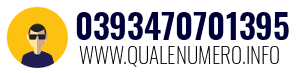Numero di telefono 0393470701395 0393470701395