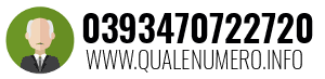 Numero di telefono 0393470722720 0393470722720