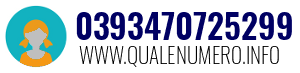 Numero di telefono 0393470725299 0393470725299