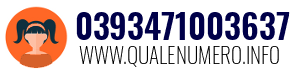 Numero di telefono 0393471003637 0393471003637
