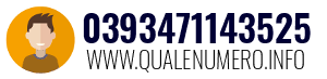 Numero di telefono 0393471143525 0393471143525