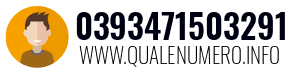 Numero di telefono 0393471503291 0393471503291