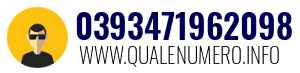 Numero di telefono 0393471962098 0393471962098