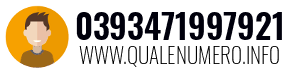 Numero di telefono 0393471997921 0393471997921