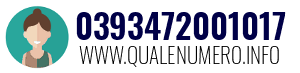 Numero di telefono 0393472001017 0393472001017