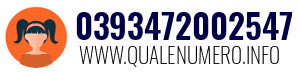 Numero di telefono 0393472002547 0393472002547