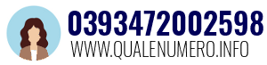 Numero di telefono 0393472002598 0393472002598