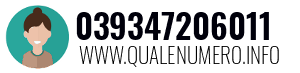 Numero di telefono 039347206011 039347206011