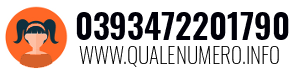 Numero di telefono 0393472201790 0393472201790