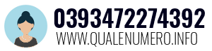 Numero di telefono 0393472274392 0393472274392