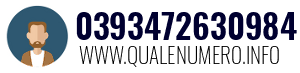 Numero di telefono 0393472630984 0393472630984