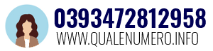 Numero di telefono 0393472812958 0393472812958