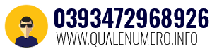 Numero di telefono 0393472968926 0393472968926