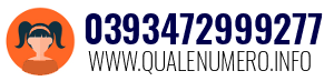 Numero di telefono 0393472999277 0393472999277
