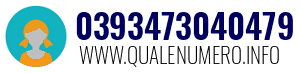 Numero di telefono 0393473040479 0393473040479