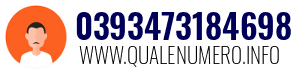 Numero di telefono 0393473184698 0393473184698