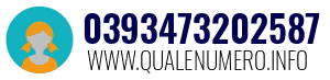 Numero di telefono 0393473202587 0393473202587