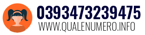 Numero di telefono 0393473239475 0393473239475