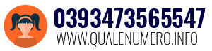 Numero di telefono 0393473565547 0393473565547