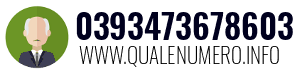 Numero di telefono 0393473678603 0393473678603