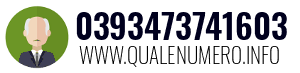 Numero di telefono 0393473741603 0393473741603