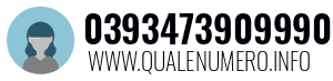 Numero di telefono 0393473909990 0393473909990