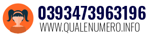 Numero di telefono 0393473963196 0393473963196