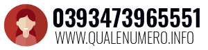 Numero di telefono 0393473965551 0393473965551